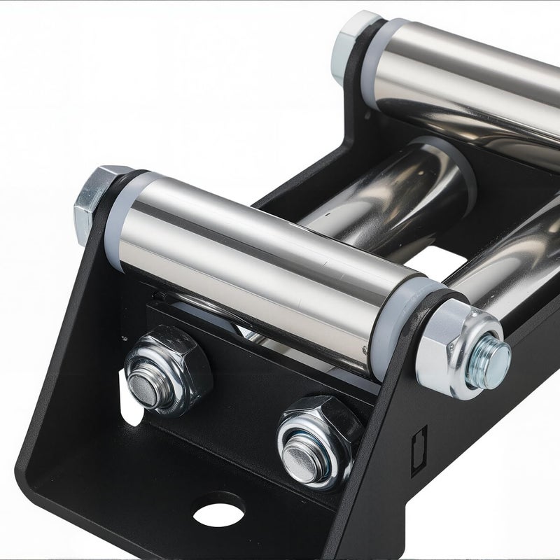 Wacece 4-Way Winch Roller Fairlead for ATV/UTV, 4 7/8" Bolt Centers, Fits 2000-3500 lbs Winches,#45 Carbon Steel Construction, ATV Winch Accessories - Image 3